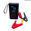 AUXILIAR DE PARTIDA 4 EM 1 CARREGA BATERIA + BOMBA DE AR PORTÁTIL + LANTERNA + POWERBANK SMARTPHONE